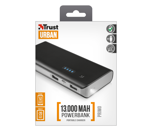 Trust Primo 13000 mAh - czarny - 1379040 - zdjęcie 2